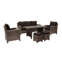 KETTLER Palma Lounge Set with Cover White Wash